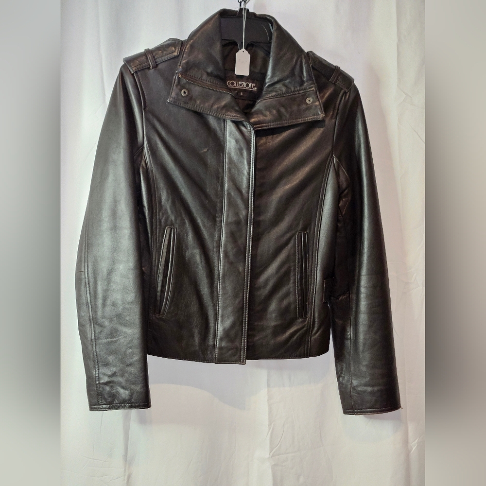 Collezione Women's Dark Brown Leather Jacket